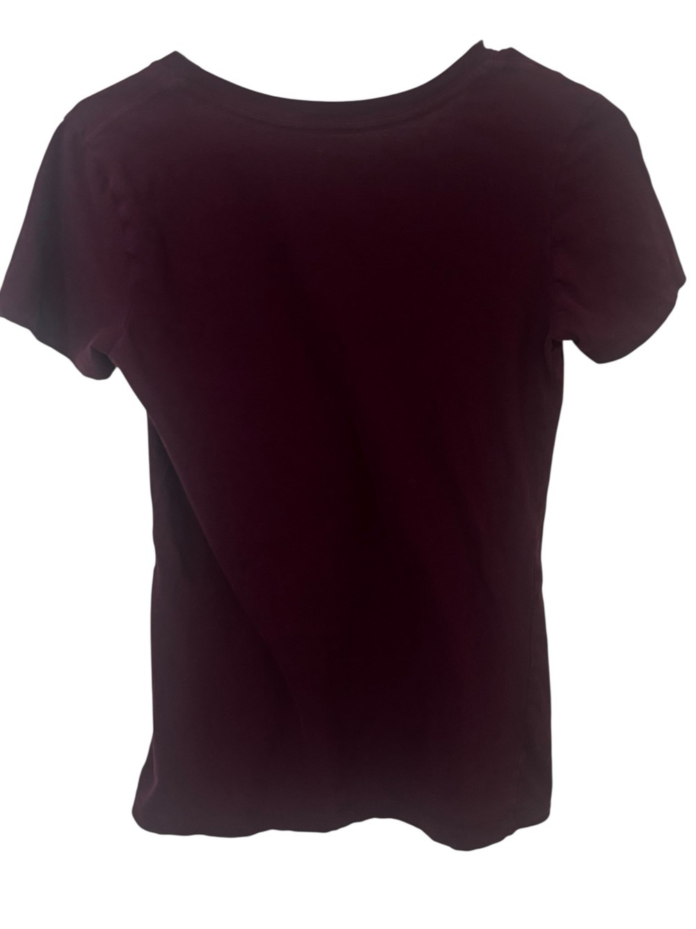 Hurley Women's Maroon V-Neck short sleeve Tee with Gold Logo size M - Picture 2 of 7